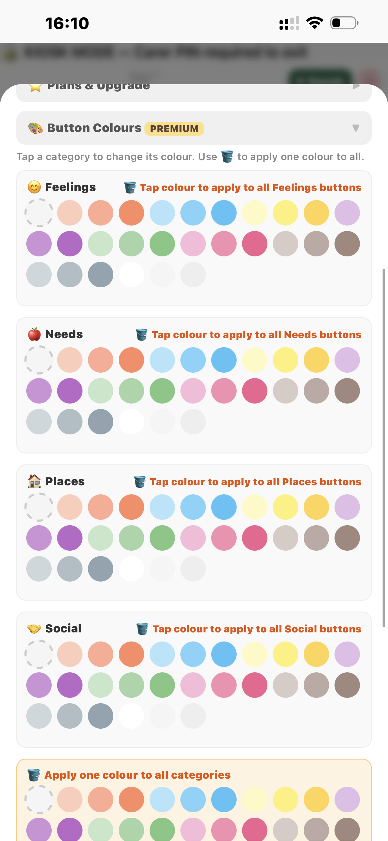Button colours